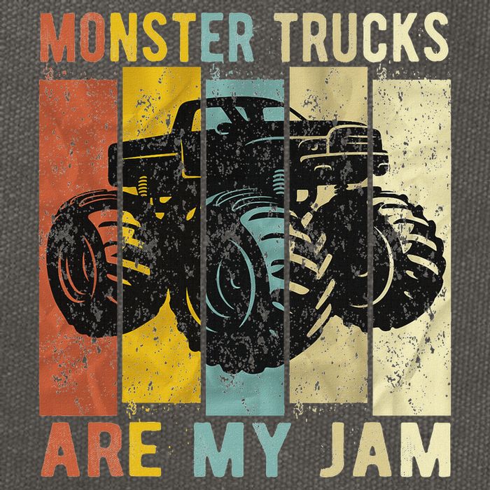 Monster Trucks Are My Jam Cotton Canvas Backpack