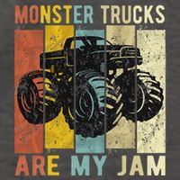 Monster Trucks Are My Jam Vector Backpack