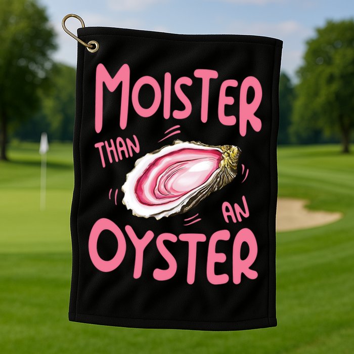 Moister Than An Oyster Golf Towel