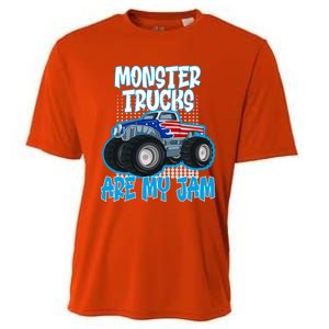 Monster Trucks Are My Jam Funny Monster Trucks Meaningful Gift Cooling Performance Crew T-Shirt