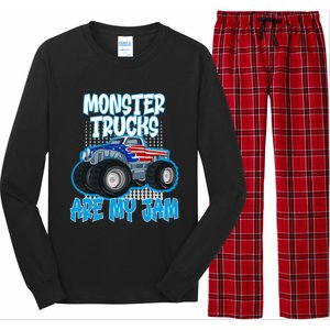 Monster Trucks Are My Jam Funny Monster Trucks Meaningful Gift Long Sleeve Pajama Set