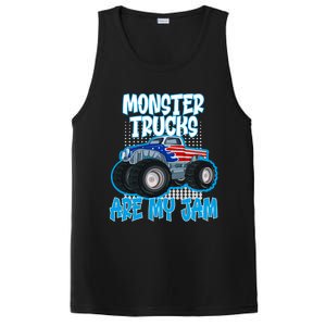 Monster Trucks Are My Jam Funny Monster Trucks Meaningful Gift PosiCharge Competitor Tank