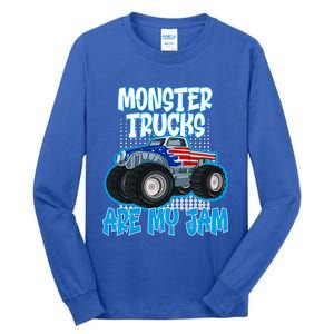 Monster Trucks Are My Jam Funny Monster Trucks Meaningful Gift Tall Long Sleeve T-Shirt