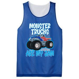 Monster Trucks Are My Jam Funny Monster Trucks Meaningful Gift Mesh Reversible Basketball Jersey Tank