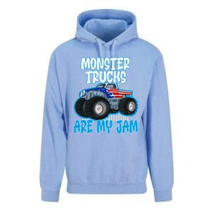 Monster Trucks Are My Jam Funny Monster Trucks Meaningful Gift Unisex Surf Hoodie