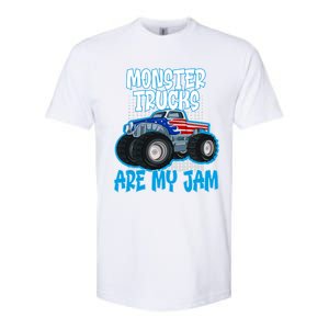 Monster Trucks Are My Jam Funny Monster Trucks Meaningful Gift Softstyle CVC T-Shirt