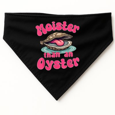 Moister Than An Oyster Funny Seafood Humor USA-Made Doggie Bandana
