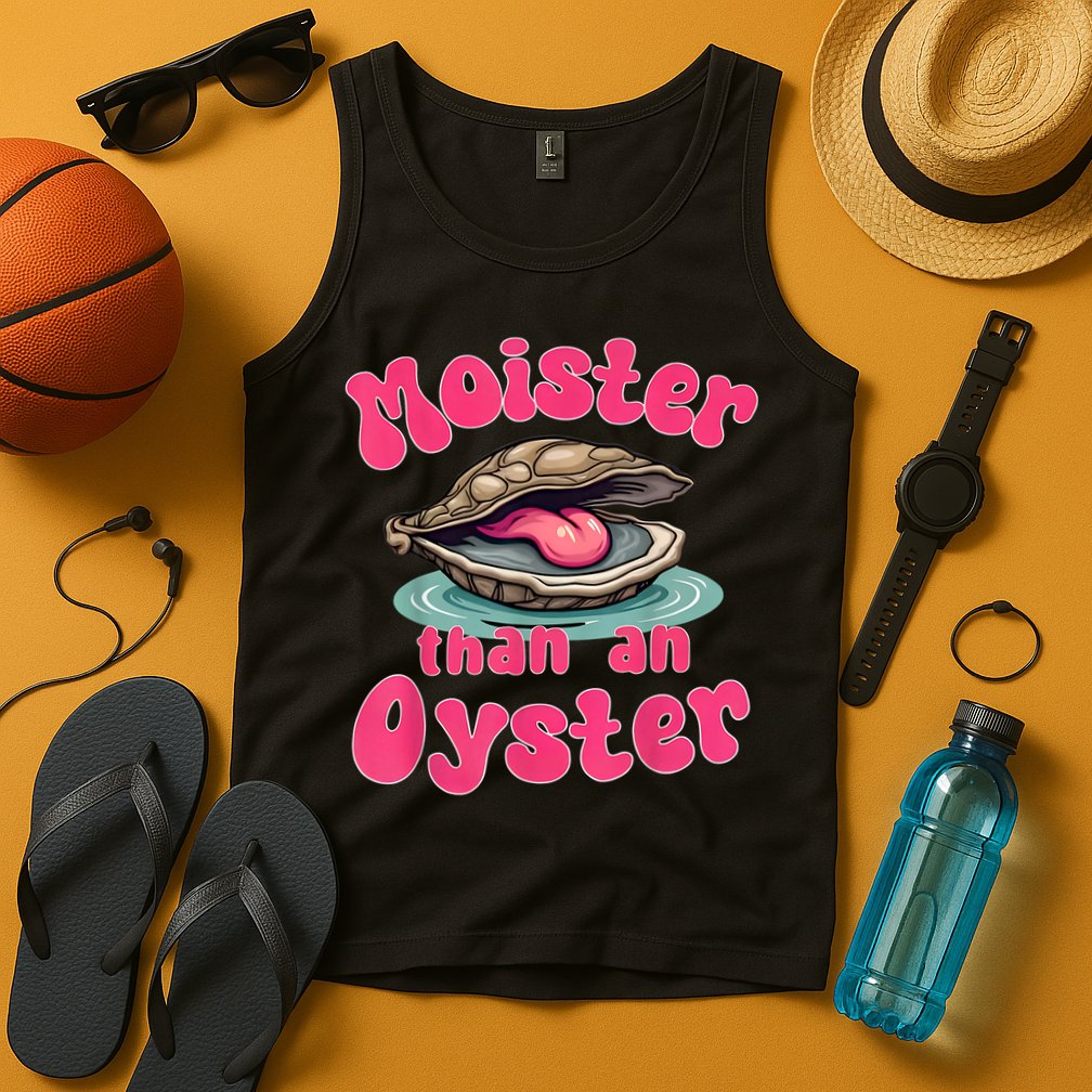 Moister Than An Oyster Funny Seafood Humor Tank Top
