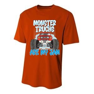 Monster Trucks Are My Jam Monster Truck Cute Gift Performance Sprint T-Shirt