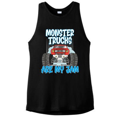 Monster Trucks Are My Jam Monster Truck Cute Gift Ladies PosiCharge Tri-Blend Wicking Tank