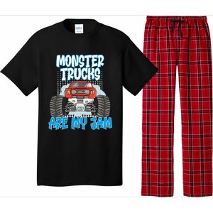 Monster Trucks Are My Jam Monster Truck Cute Gift Pajama Set