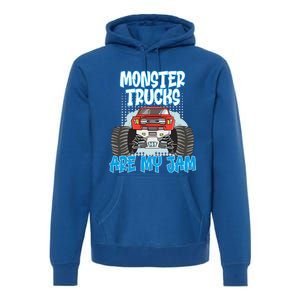 Monster Trucks Are My Jam Monster Truck Cute Gift Premium Hoodie