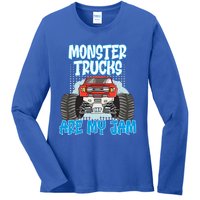 Monster Trucks Are My Jam Monster Truck Cute Gift Ladies Long Sleeve Shirt