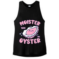 Moister Than An Oyster Inappropriate Shellfish Funny Raunchy Ladies PosiCharge Tri-Blend Wicking Tank