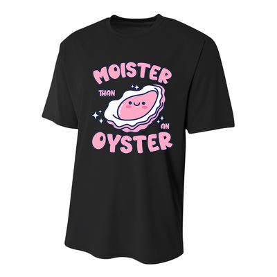 Moister Than An Oyster Inappropriate Shellfish Funny Raunchy Youth Performance Sprint T-Shirt