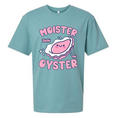 Moister Than An Oyster Inappropriate Shellfish Funny Raunchy Sueded Cloud Jersey T-Shirt