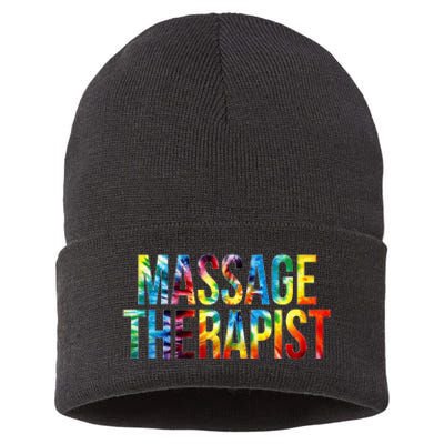 Massage Therapist Appreciation Day Tie Dye Women For Work Sustainable Knit Beanie