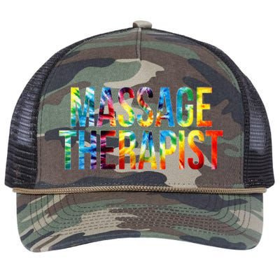 Massage Therapist Appreciation Day Tie Dye Women For Work Retro Rope Trucker Hat Cap