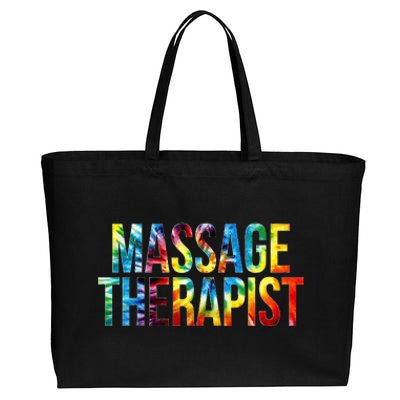 Massage Therapist Appreciation Day Tie Dye Women For Work Cotton Canvas Jumbo Tote