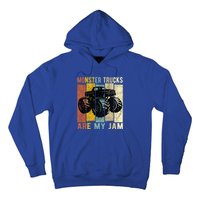 Monster Trucks Are My Jam Vintage Retro Monster Truck Gift Hoodie