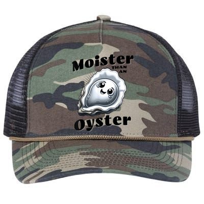 Moister Than An Oyster Funny Shucking Shellfish Seafood Retro Rope Trucker Hat Cap