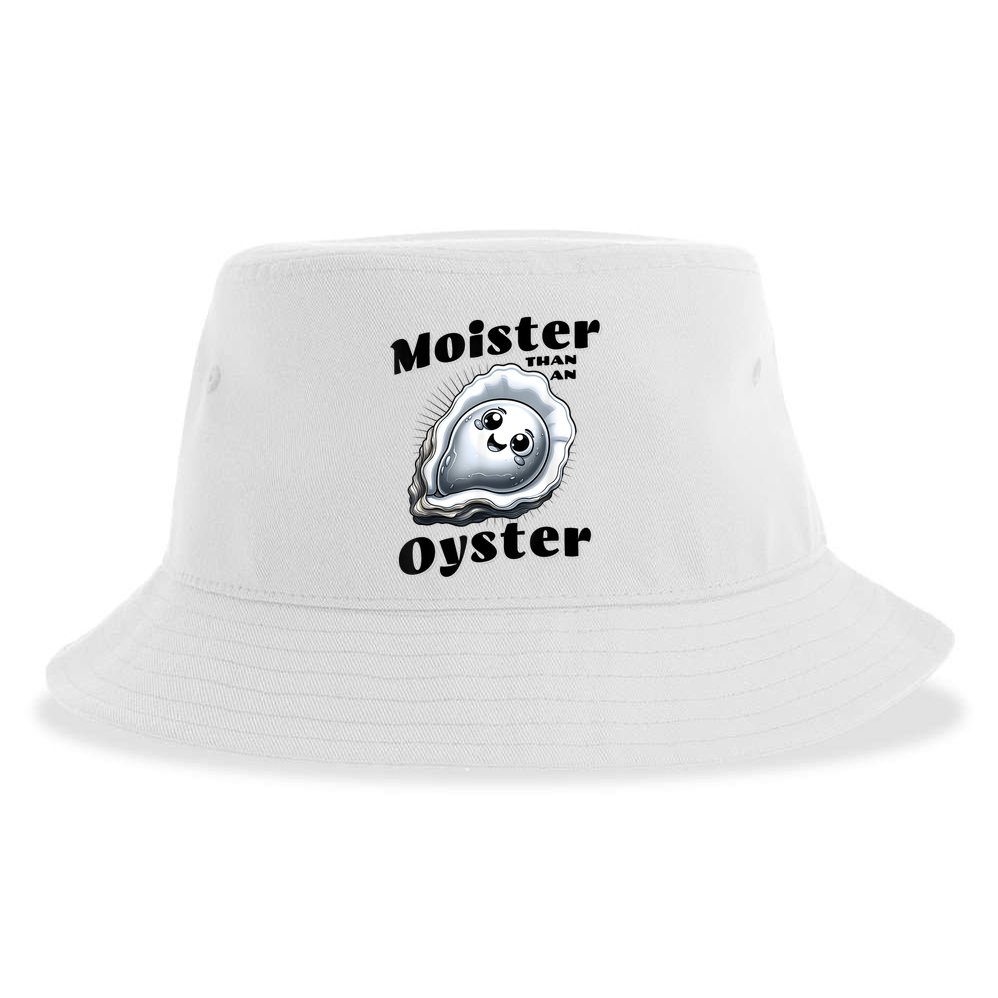 Moister Than An Oyster Funny Shucking Shellfish Seafood Sustainable Bucket Hat