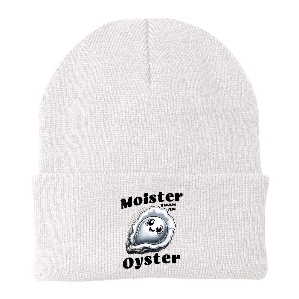Moister Than An Oyster Funny Shucking Shellfish Seafood Beanie