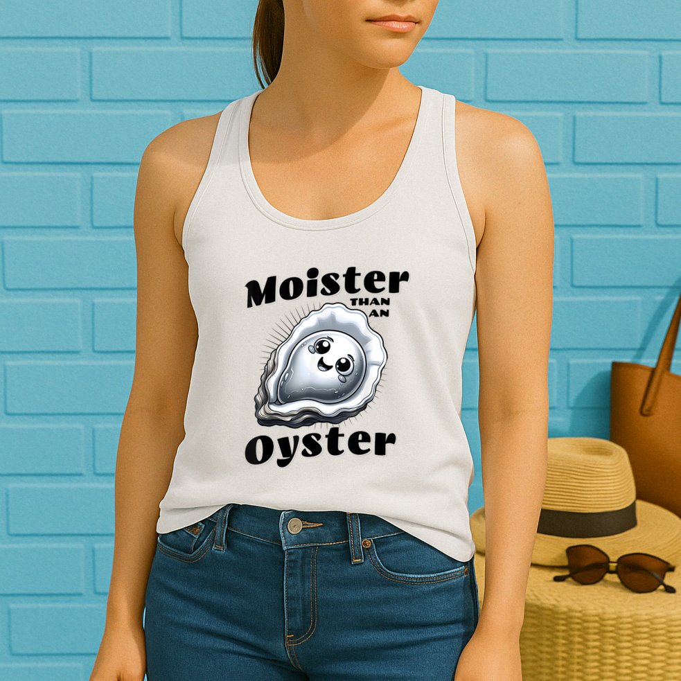 Moister Than An Oyster Funny Shucking Shellfish Seafood Womens Tank Top