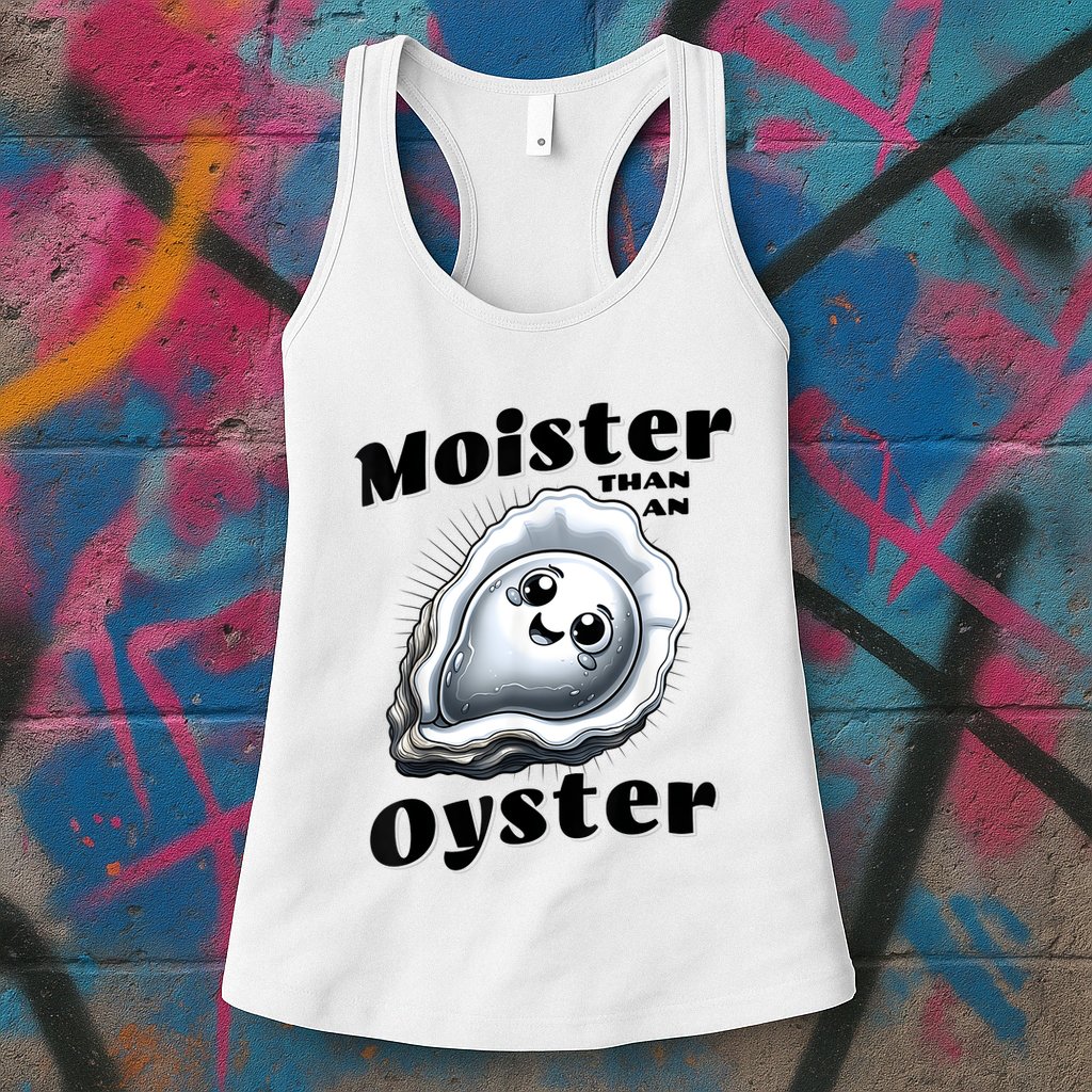 Moister Than An Oyster Funny Shucking Shellfish Seafood Womens Tank Top