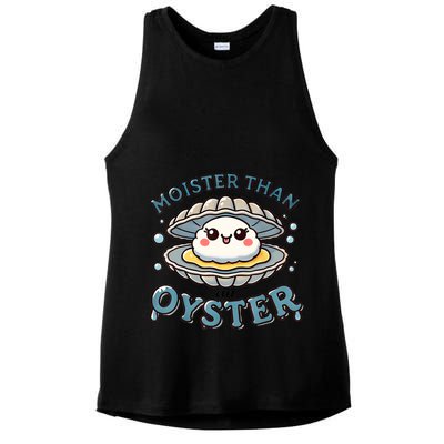 Moister Than An Oyster Funny Shucking Shellfish Seafood Ladies PosiCharge Tri-Blend Wicking Tank