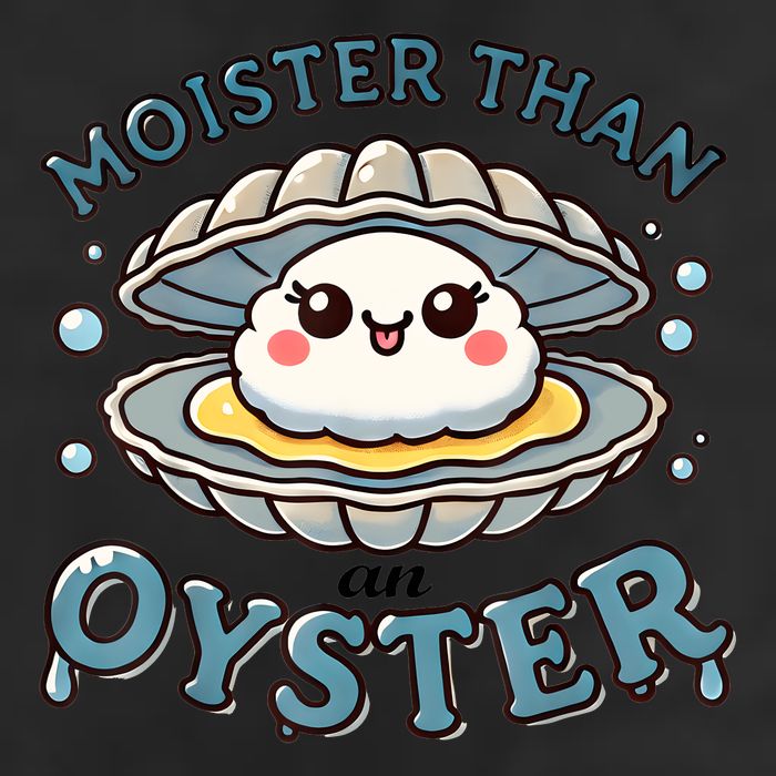 Moister Than An Oyster Funny Shucking Shellfish Seafood 7 Panel Mesh Trucker Snapback Hat