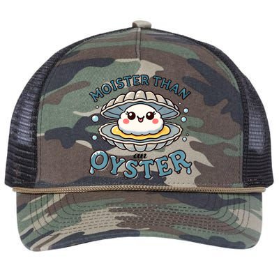 Moister Than An Oyster Funny Shucking Shellfish Seafood Retro Rope Trucker Hat Cap