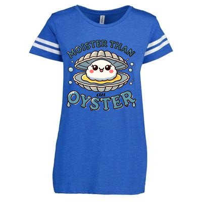 Moister Than An Oyster Funny Shucking Shellfish Seafood Enza Ladies Jersey Football T-Shirt