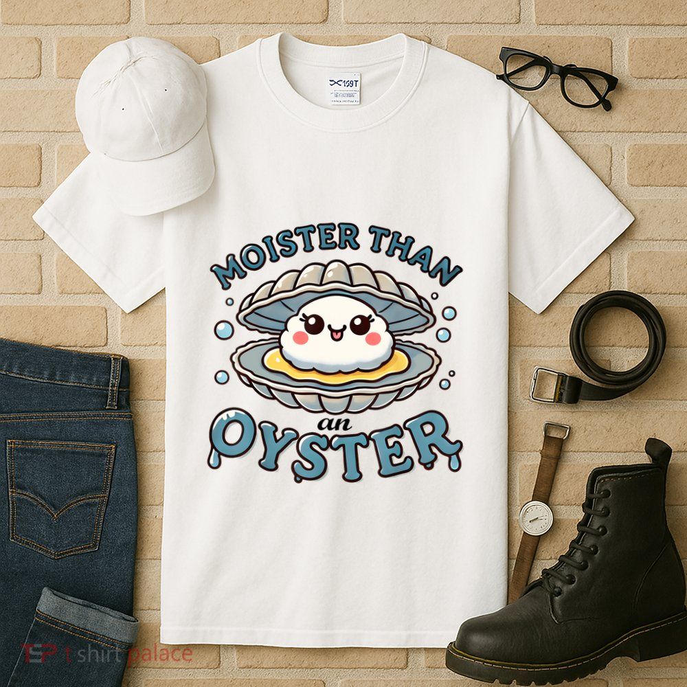 Moister Than An Oyster Funny Shucking Shellfish Seafood Tall T-Shirt