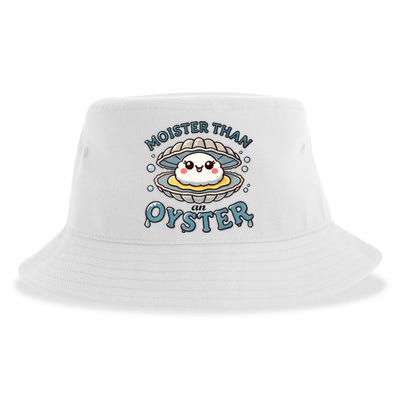 Moister Than An Oyster Funny Shucking Shellfish Seafood Sustainable Bucket Hat