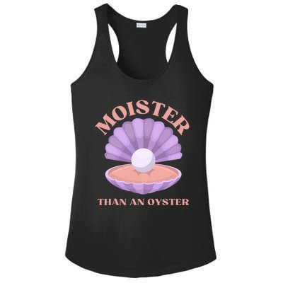 Moister Than An Oyster Shucking Funny Shellfish Shucker Ladies PosiCharge Competitor Racerback Tank