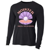 Moister Than An Oyster Shucking Funny Shellfish Shucker Cooling Performance Long Sleeve Crew