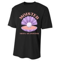 Moister Than An Oyster Shucking Funny Shellfish Shucker Performance Sprint T-Shirt