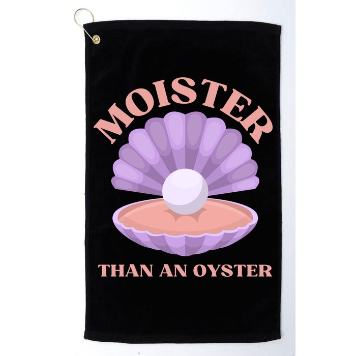 Moister Than An Oyster Shucking Funny Shellfish Shucker Golf Towel