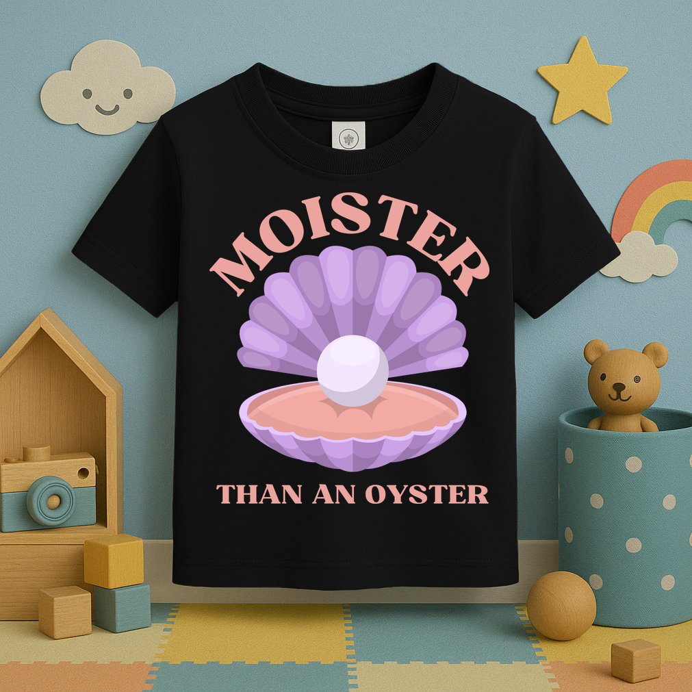 Moister Than An Oyster Shucking Funny Shellfish Shucker Toddler T-Shirt