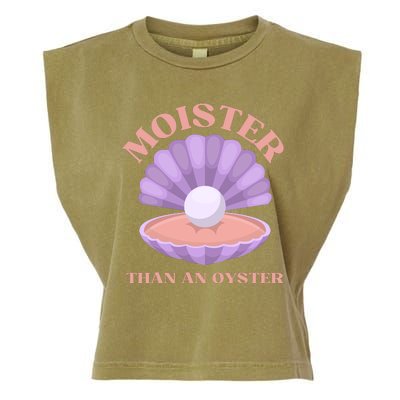 Moister Than An Oyster Shucking Funny Shellfish Shucker Garment-Dyed Women's Muscle Tee