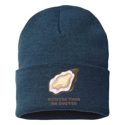 Moister Than An Oyster Shuck Seafood Sustainable Knit Beanie