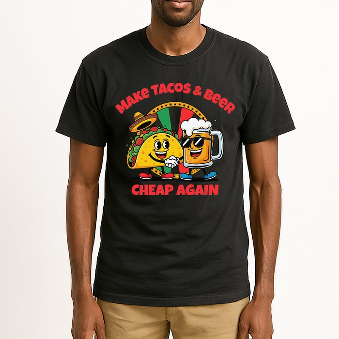 Make Tacos And Beer Cheap Again Funny Political Fiesta Tall T-Shirt