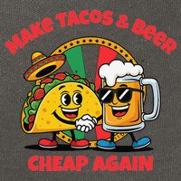 Make Tacos And Beer Cheap Again Funny Political Fiesta Cotton Canvas Backpack