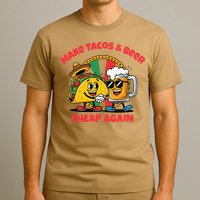 Make Tacos And Beer Cheap Again Funny Political Fiesta T-Shirt