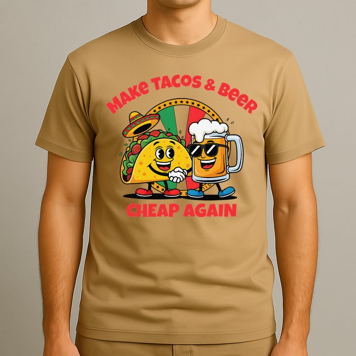 Make Tacos And Beer Cheap Again Funny Political Fiesta T-Shirt