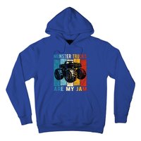 Monster Trucks Are My Jam Vintage Retro Monster Truck Gift Hoodie