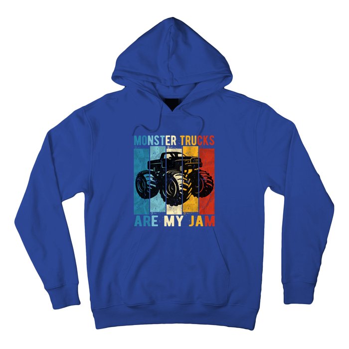 Monster Trucks Are My Jam Vintage Retro Monster Truck Gift Hoodie