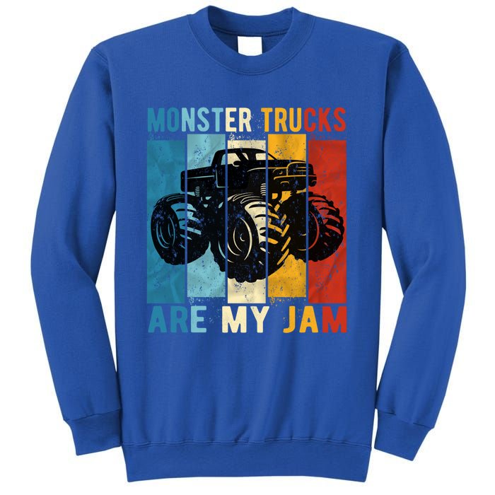 Monster Trucks Are My Jam Vintage Retro Monster Truck Gift Sweatshirt