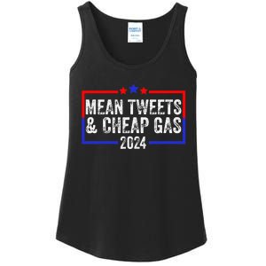 Mean Tweets And Cheap Gas Funny 2024 Pro Trump Ladies Essential Tank